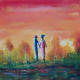 Les amoureux - 40x40 - Acryl auf Leinwand - Fr. 200.-