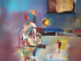 Femme active 2 - 80x80 - Acryl auf Leinwand - Fr. 650.-