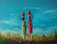 Le retour du marché - 40x50 - Acryl auf Leinwand - Fr. 280.-