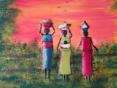 Le retour du marché - 40x50 - Acryl auf Leinwand - Fr. 280.-