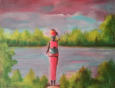 Au bord du marigot - 40x50 - Acryl auf Leinwand - Fr. 280.-