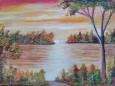 Sonnenaufgang -40x50 - Acryl auf Leinwand - Fr. 280.-