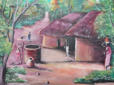 Le village - 50x50 - Acryl auf Leinwand - Fr. 290.-